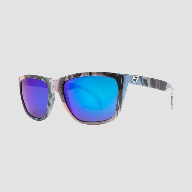 Volcom Plasm Sunglasses Skulls/Blue Mirror Skulls/Blue Mirror