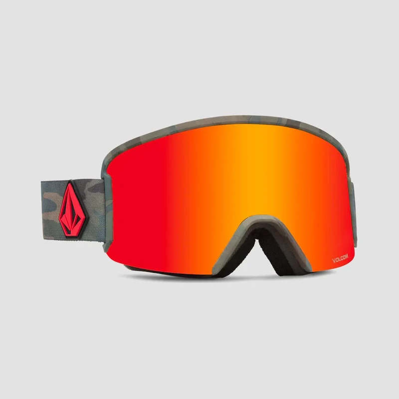 Volcom Garden Snow Goggles Cloudwash Camo/Red Chrome + Bonus Lens Yellow Cloudwash Camo/Red Chrome