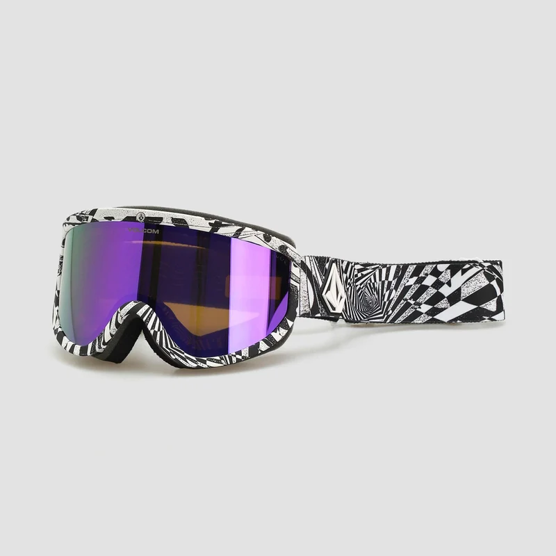 Volcom Footprints Snow Goggles Op Art/Purple Chrome + Bonus Lens Yellow Op Art/Purple Chrome