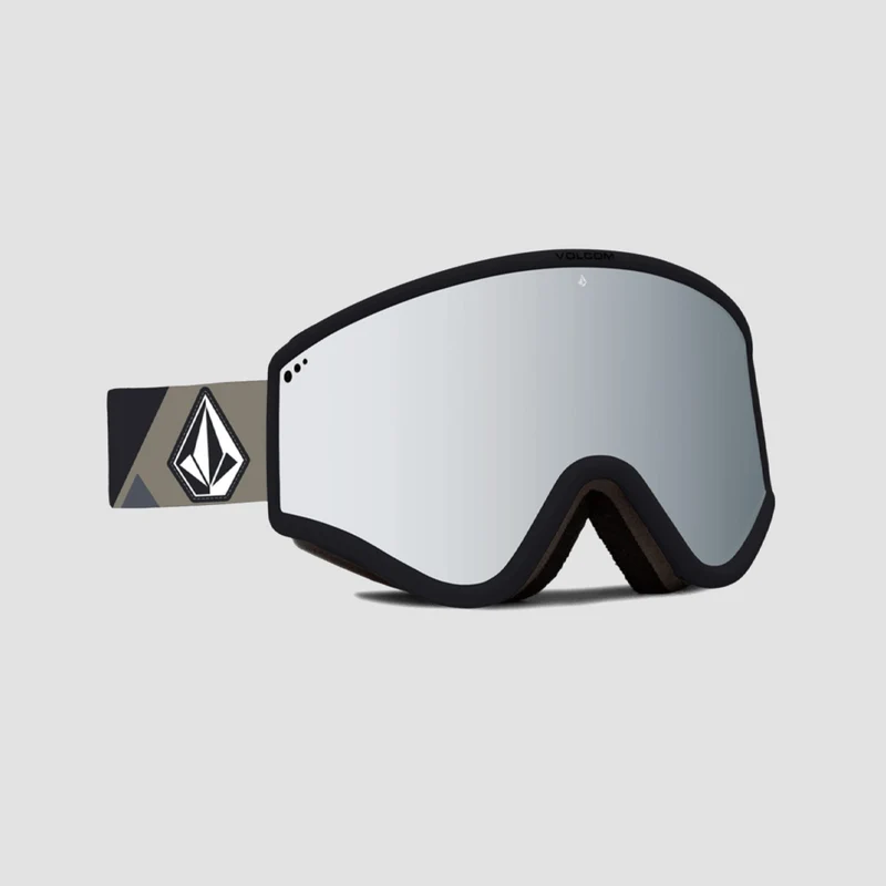 Volcom Yae Snow Goggles Military/Black/Silver Chrome + Bonus Lens Yellow Military/Black/Silver Chrome
