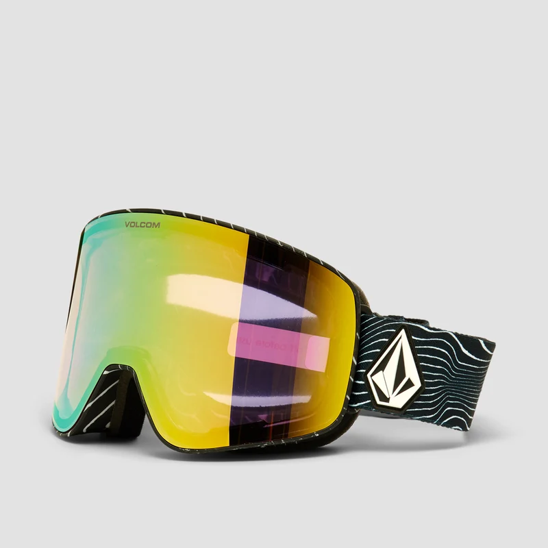 Volcom Odyssey Snow Goggles Op Art/Gold Chrome + Bonus Lens Rose Op Art/Gold Chrome