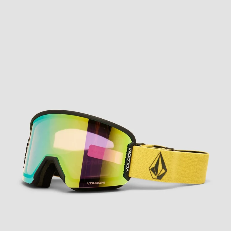 Volcom Garden 2 Snow Goggles Dark Yellow/Black/Gold Chrome + Bonus Lens Dark Grey Dark Yellow/Black/Gold Chrome
