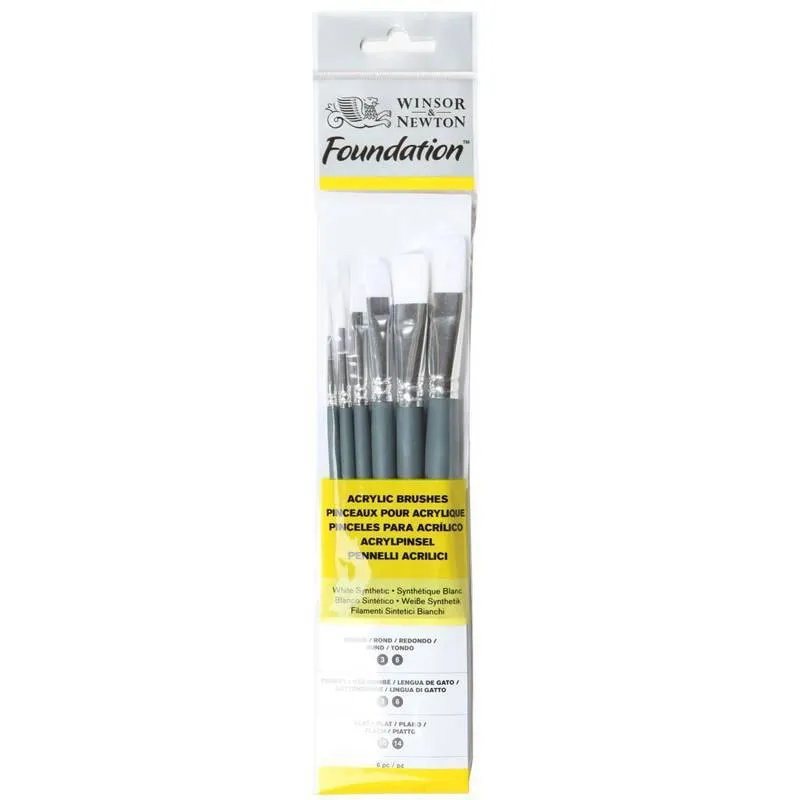 Pincéis Winsor &amp; Newton Foundation 06 Unidades 5295007