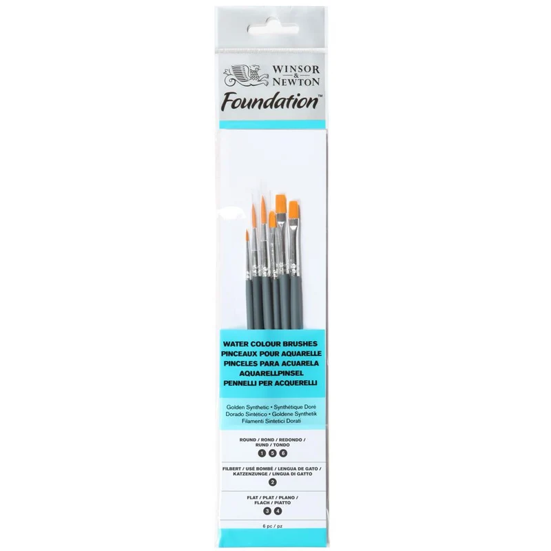 Kit Pincéis Winsor & Newton Foundation 6 Unidades 5295016