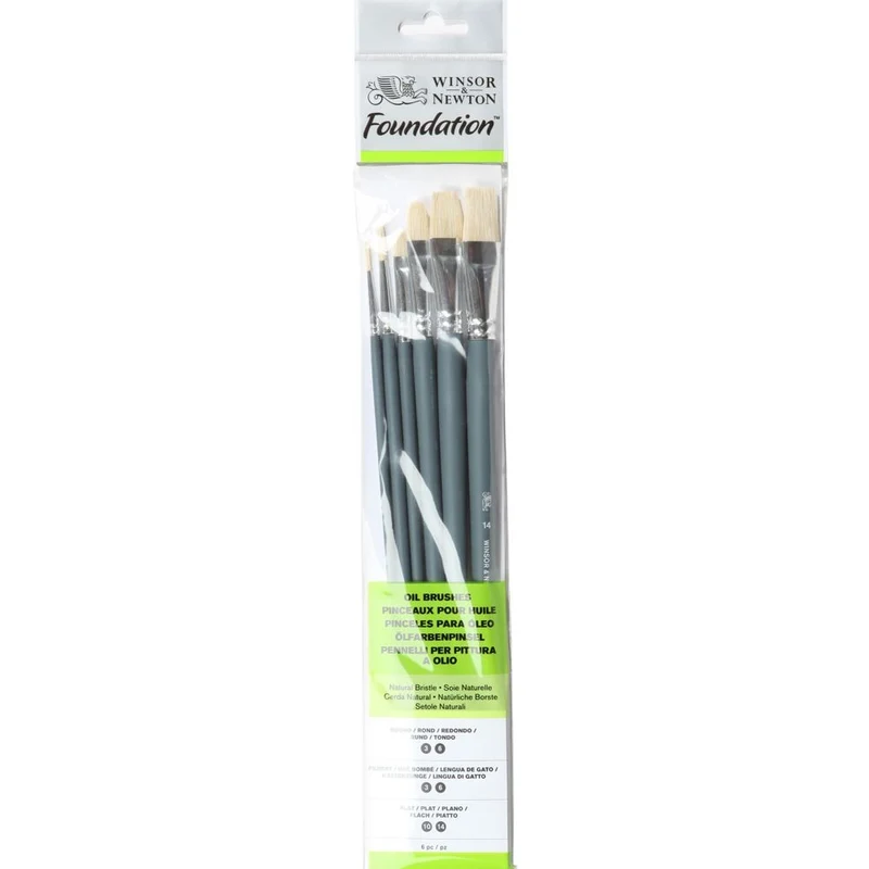 Kit Pincéis Winsor & Newton Foundation 6 Unidades 5295026