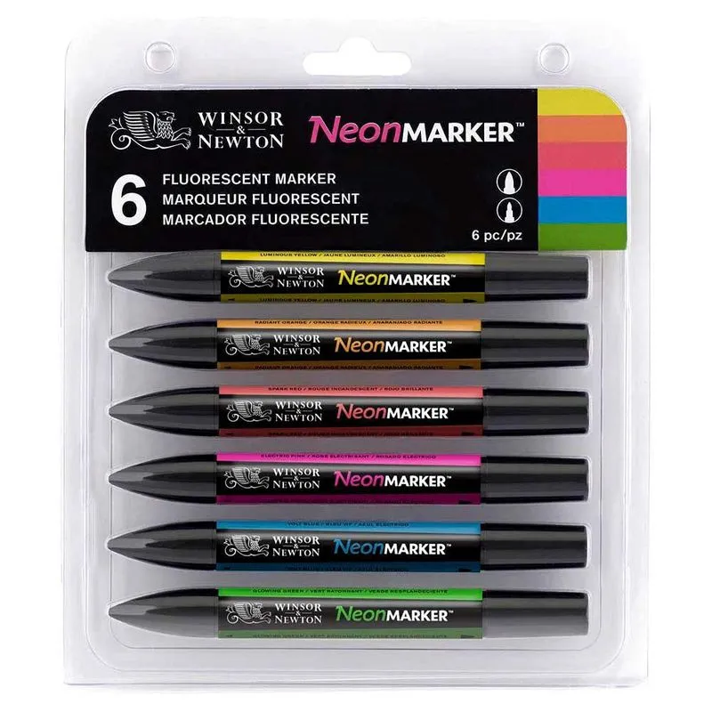 Marcador Promarker Winsor &amp; Newton Neon 6 Cores