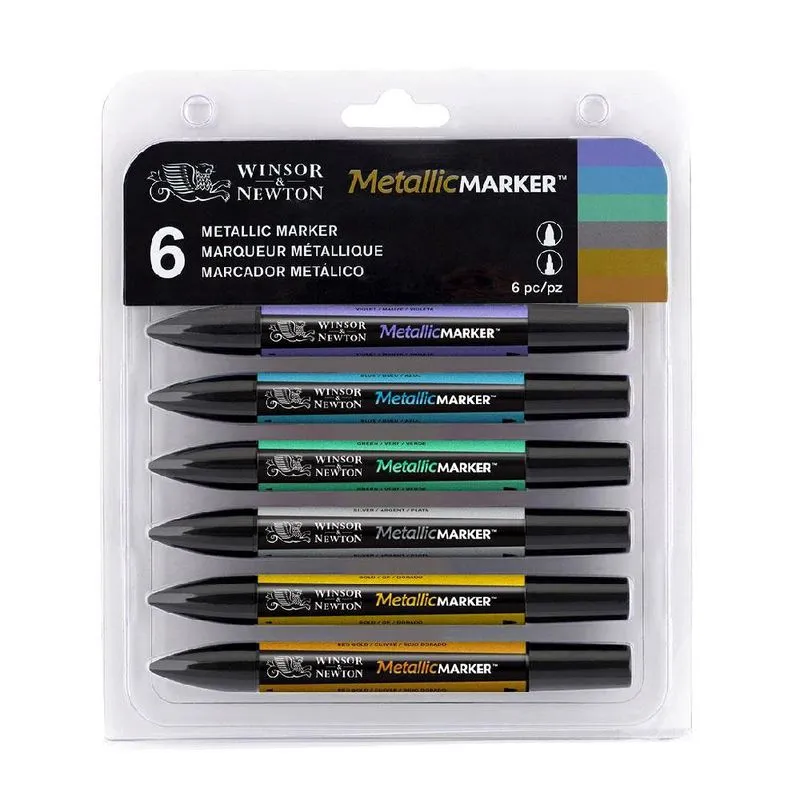 Marcador Promarker Winsor & Newton Metálico 6 Cores
