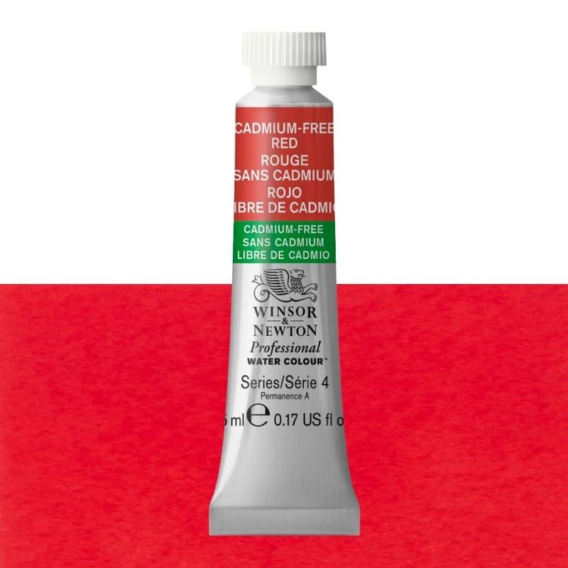 Tinta Aquarela Profissional Winsor & Newton 5ml S4 S4 901 Cadmium Free Red