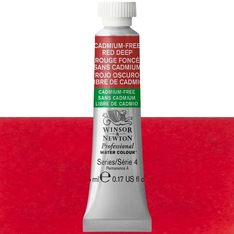 Tinta Aquarela Profissional Winsor & Newton 5ml S4 S4 895 Cadmium Free Red Deep