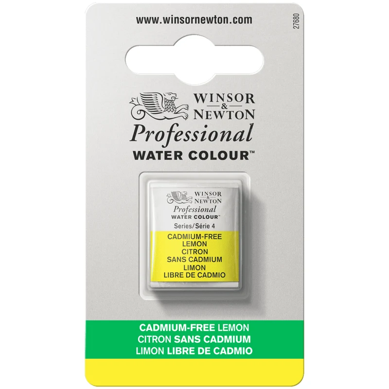 Tinta Aquarela Profissional Winsor & Newton Pastilha S4 S4 898 Cadmium Free Lemon