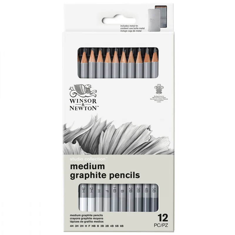 Estojo Lápis Grafite Winsor & Newton 12 Graduações 4H - 6B