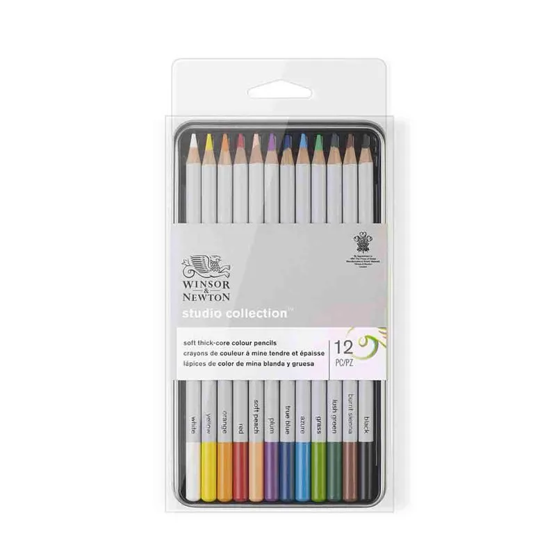 Lapis De Cor Studio Collection Winsor &amp; Newton 12 Cores
