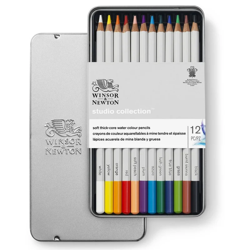 Lápis Aquarelável Winsor & Newton Studio Collection 12 Cores