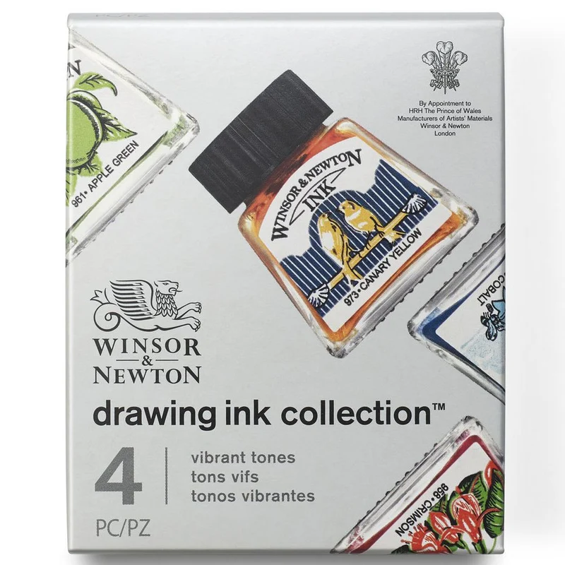 Tinta Para Desenho Winsor & Newton 14ml 4 Cores Vibrant Tones