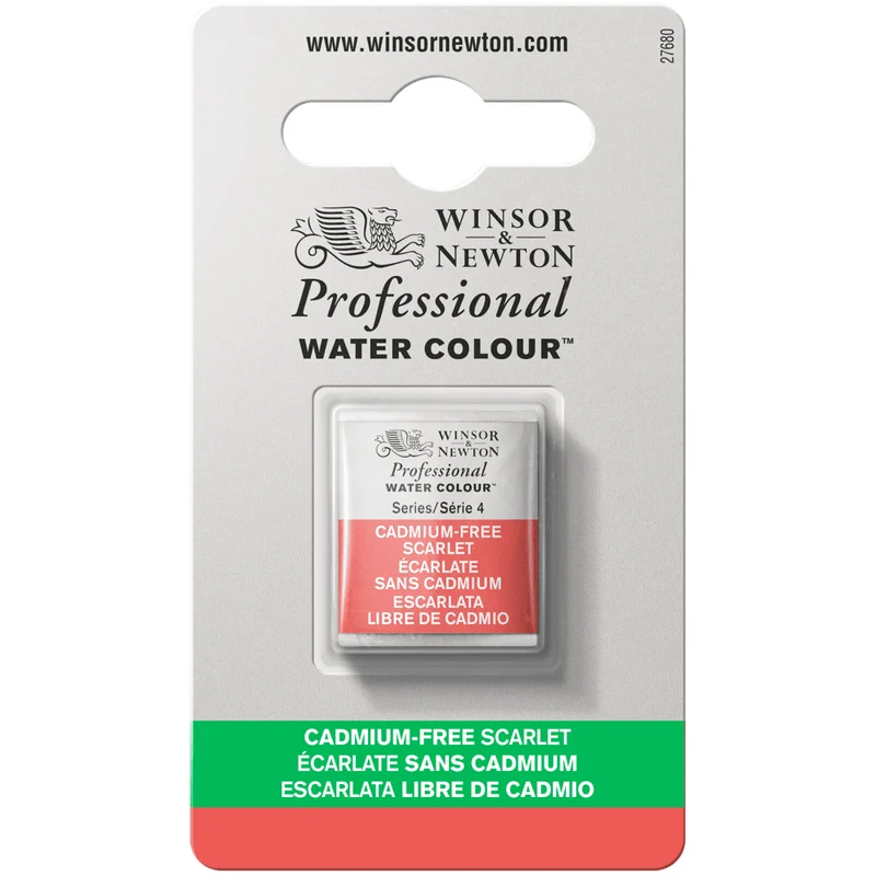 Tinta Aquarela Profissional Winsor & Newton Pastilha S4 S4 903 Cadmium Free Scarlet