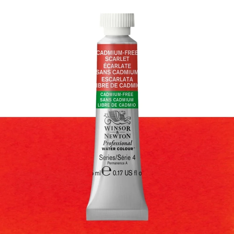 Tinta Aquarela Profissional Winsor & Newton 5ml S4 S4 903 Cadmium Free Scarlet