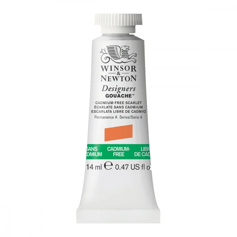 Tinta Guache Winsor & Newton Designers 14ml S4 903 Cadmium Free Scarlet