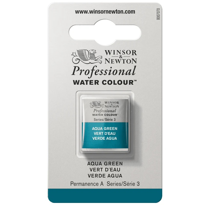 Tinta Aquarela Profissional Winsor & Newton Pastilha S3 S3 697 Aqua Green