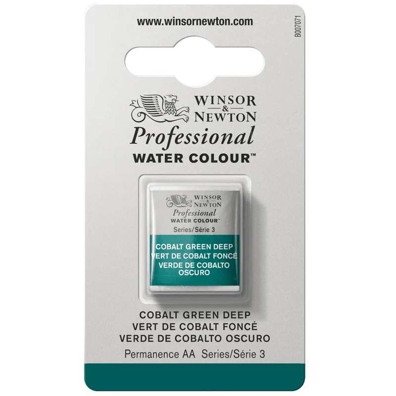 Tinta Aquarela Profissional Winsor & Newton Pastilha S3 S3 185 Cobalt Green Deep