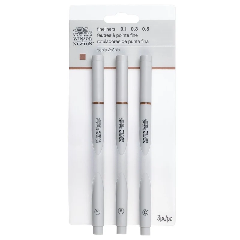 Caneta Nanquim Winsor & Newton 3 Pontas Sepia