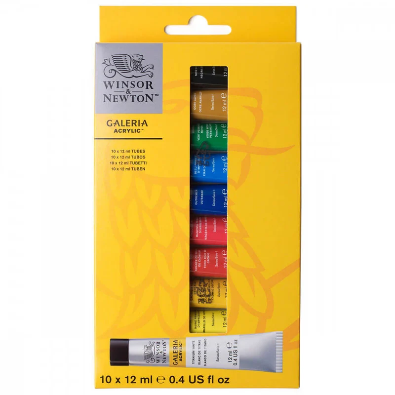 Estojo Tinta Acrílica Winsor & Newton Galeria 12ml 10 Cores