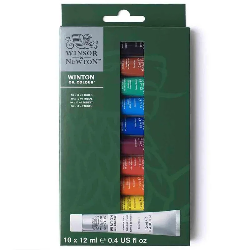 Tinta Óleo Winsor &amp; Newton Winton Com 10 Cores 12ml