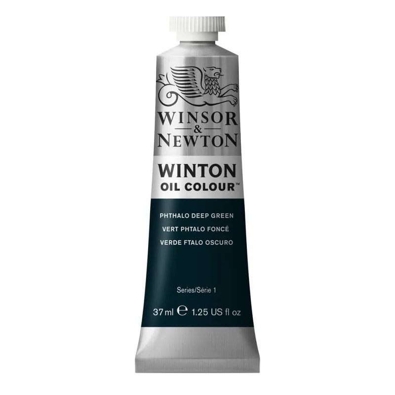 Tinta Óleo Winton 37ml Winsor & Newton 048 Phthalo Deep Green