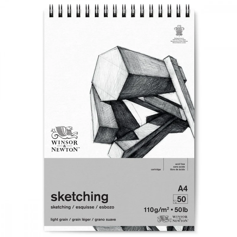 Bloco de Papel Winsor & Newton Sketch 110g A4 50 Folhas