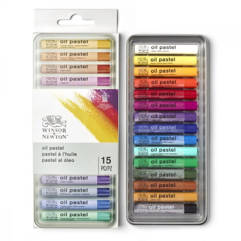Pastel Oleoso Winsor &amp; Newton 15 Cores 1890001