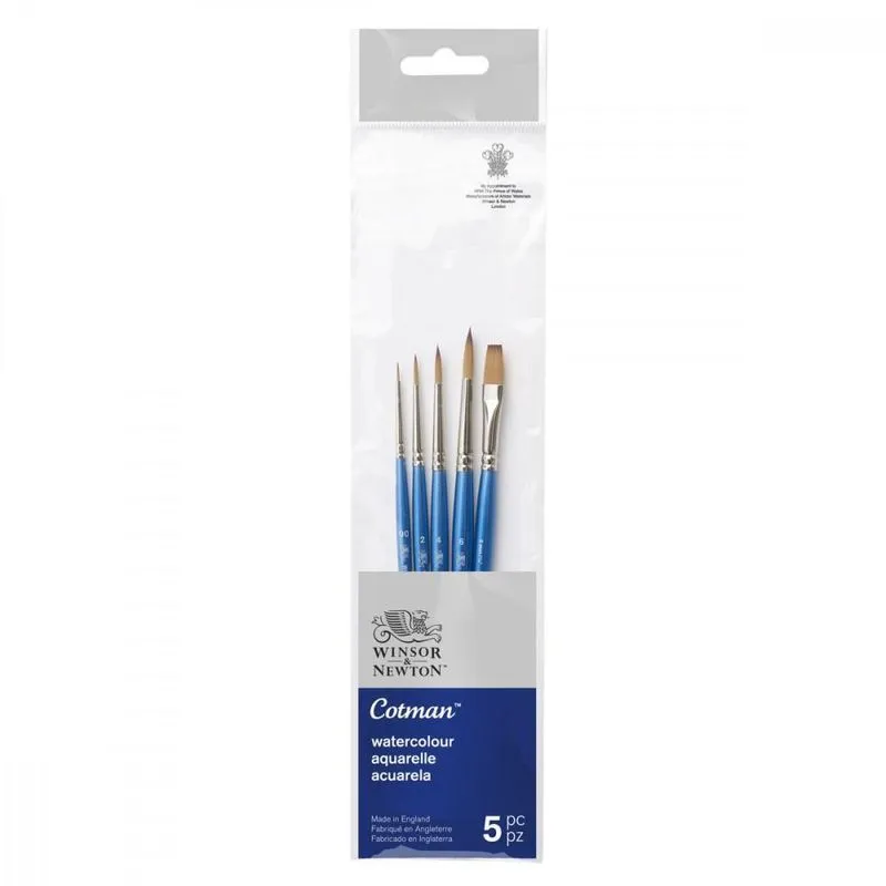 Pincéis Winsor &amp; Newton Cotman Para Aquarela 5 Unid