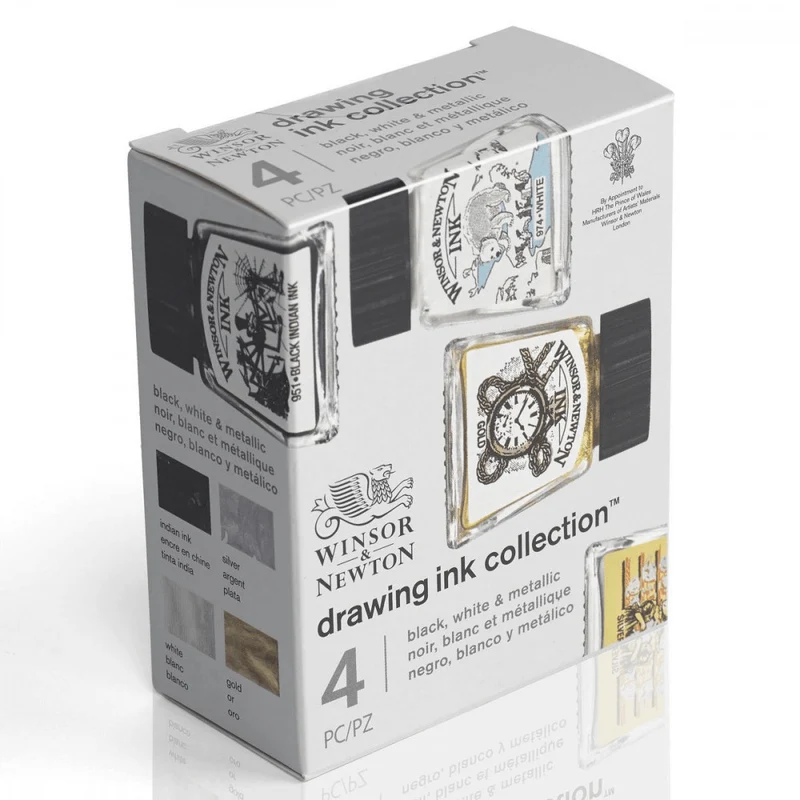 Tinta Para Desenho Winsor & Newton 14ml 4 Cores Metallic Tones