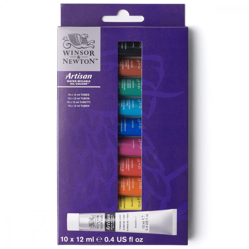 Estojo Tinta Óleo Solúvel em Água Winsor & Newton Artisan 12ml 10 Cores