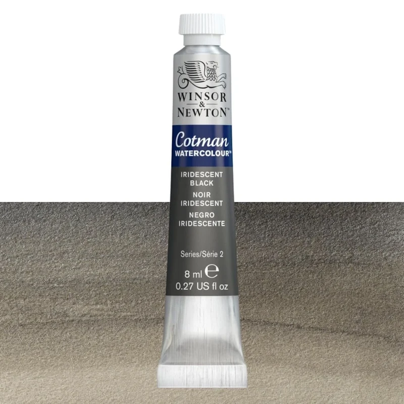 Tinta Aquarela Cotman Winsor & Newton 8ml 473 Iridescent Black