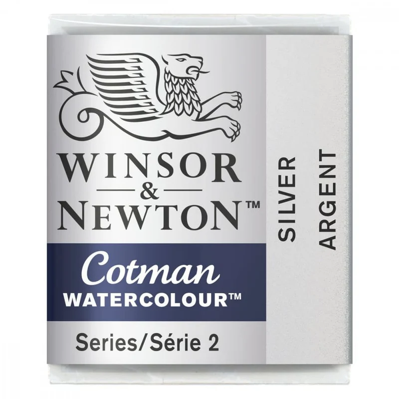 Tinta Aquarela Cotman Winsor & Newton Pastilha 617 Silver
