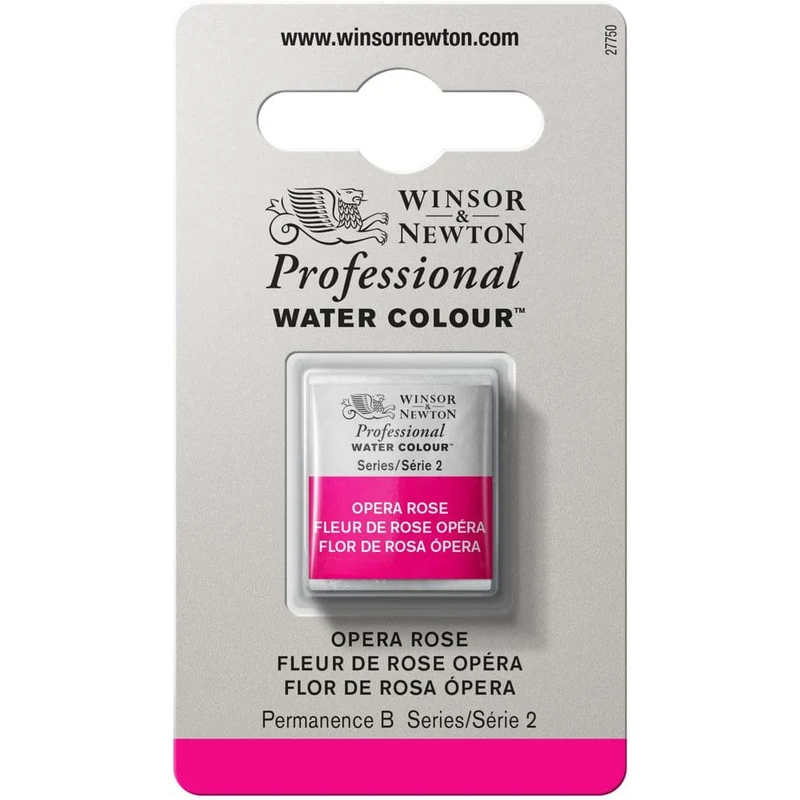 Tinta Aquarela Profissional Winsor & Newton Pastilha S2 S2 448 Opera Rose