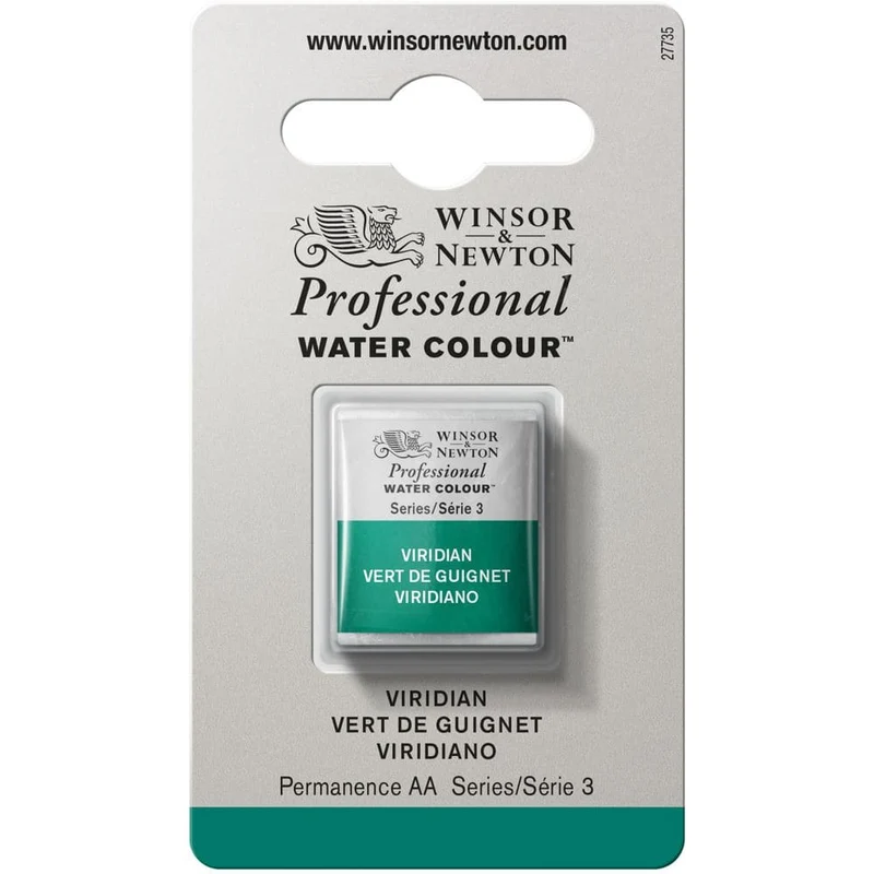 Tinta Aquarela Profissional Winsor & Newton Pastilha S3 S3 692 Viridian