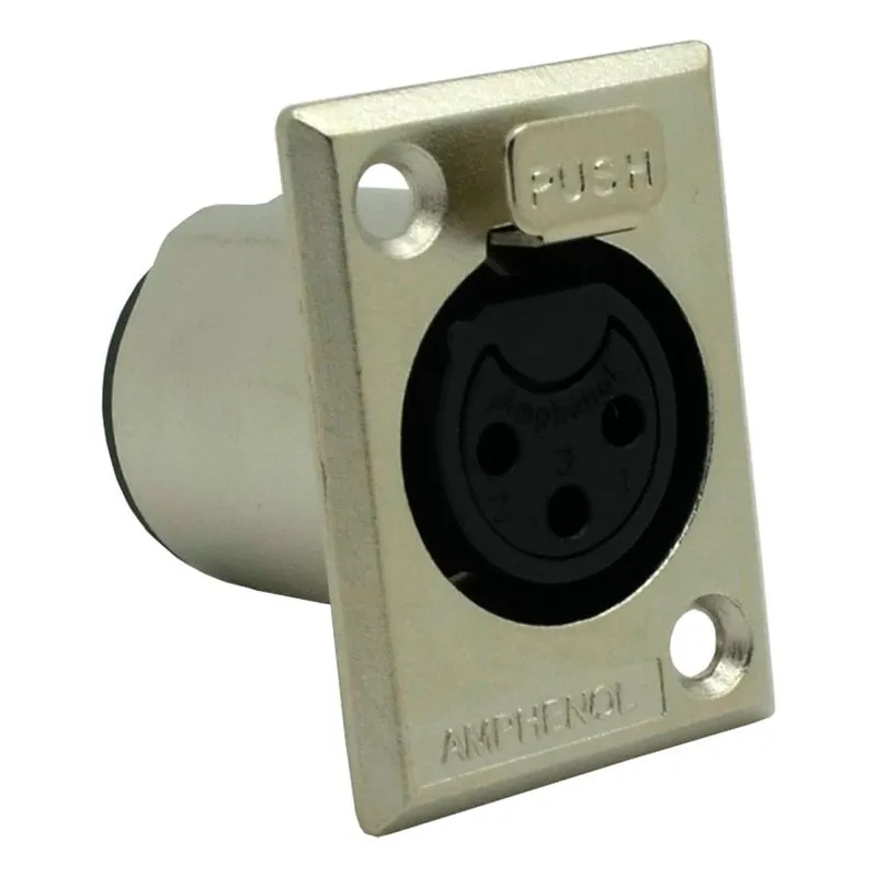 Conector Xlr Fêmea De Painel Amphenol Ac3fpz