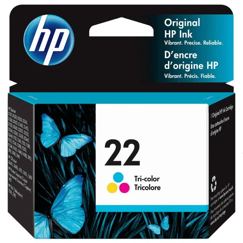 Cartucho de Tinta HP 22 Tricolor Original C9352AL