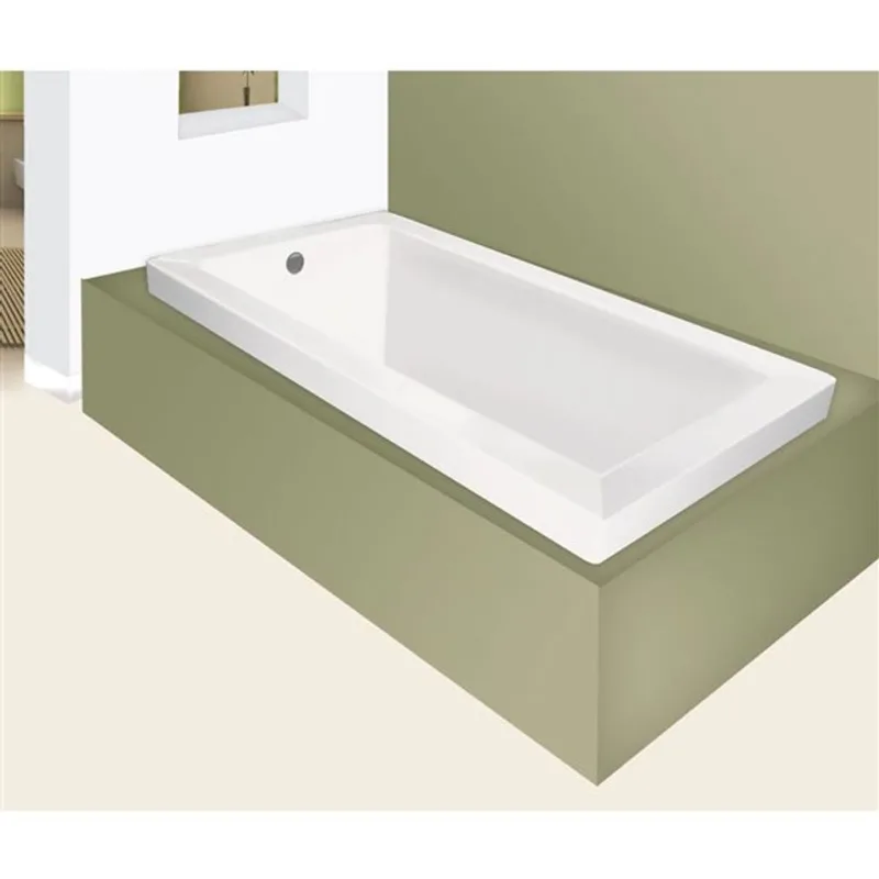 Jade Bath Moderno 66-in White Acrylic Podium or Drop In Tub