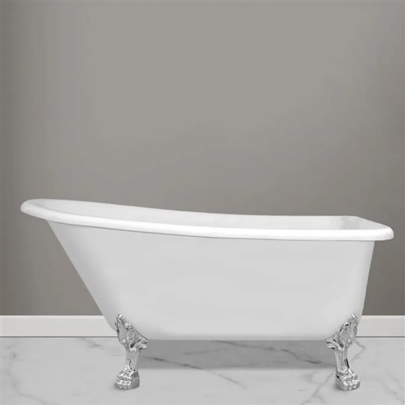 Jade Bath London 69-in White Freestanding Clawfoot Tub