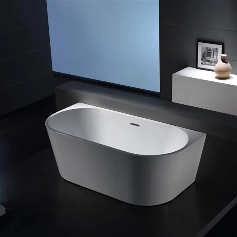Jade Bath Sao Paolo 59-in White Acrylic One Piece Freestanding Tub - Reinforced Acrylic