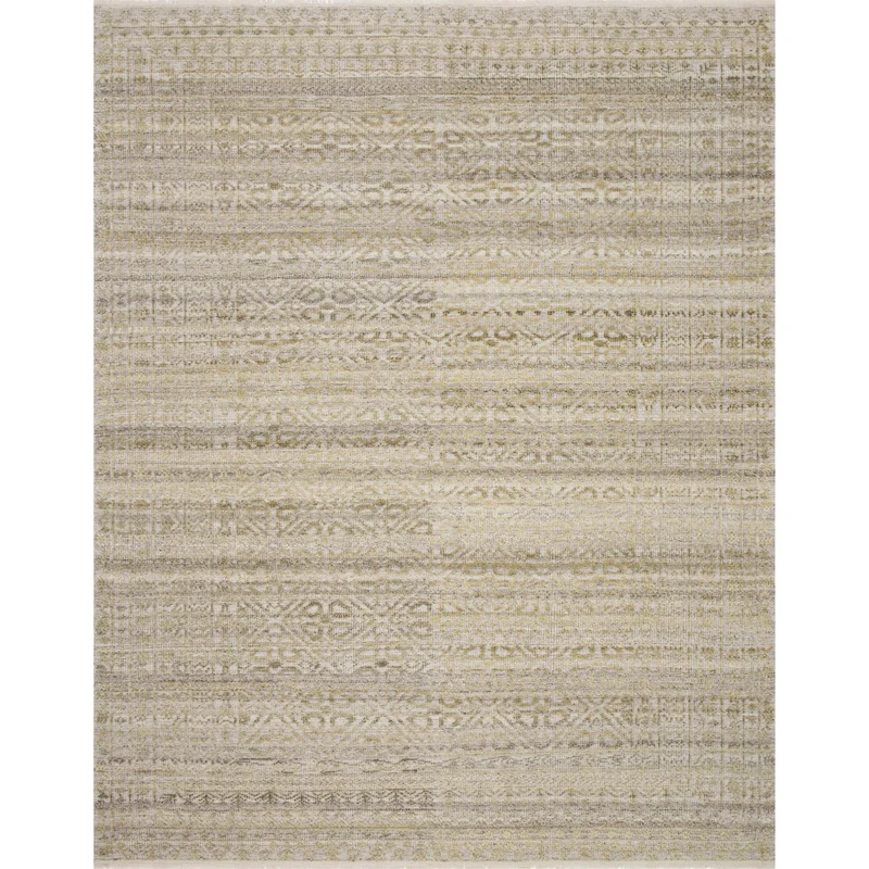 Idris ID-02 Beige / Straw Area Rug 8'-6" W X 11'-6" L Rectangle
