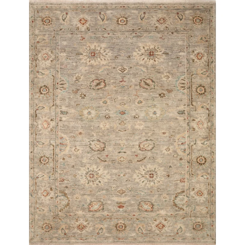 Helena HEL-02 Lt Grey / Multi Area Rug 5'-6" W X 8'-6" L Rectangle