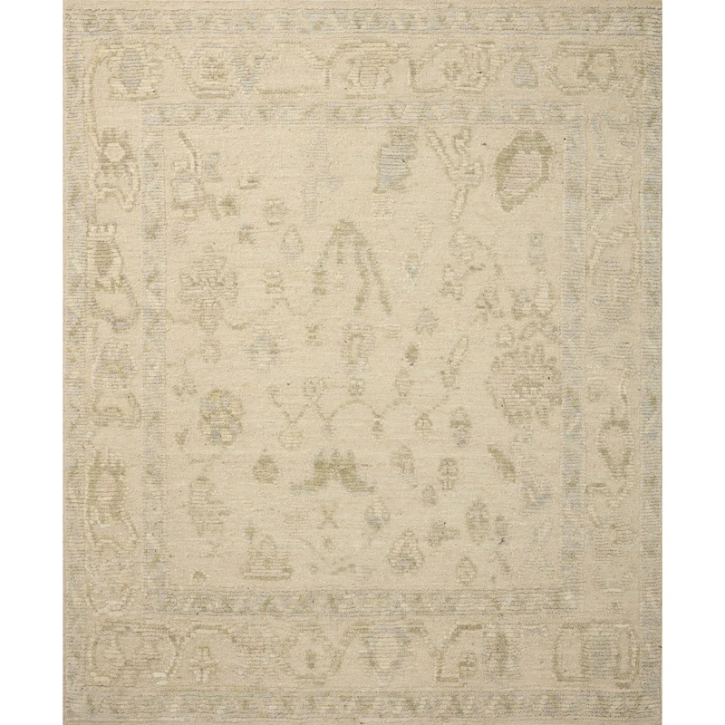 Emilia EMI-02 Ivory / Sage Area Rug 7'-9" W X 9'-9" L Rectangle