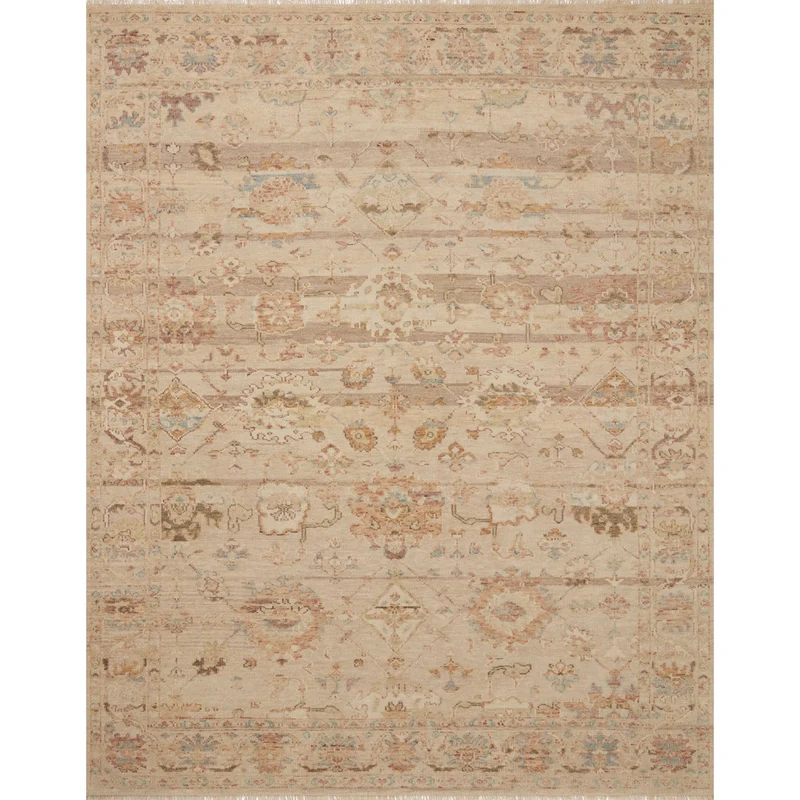 Dominic DOM-02 Blush / Taupe Area Rug 2' W X 3' L Rectangle