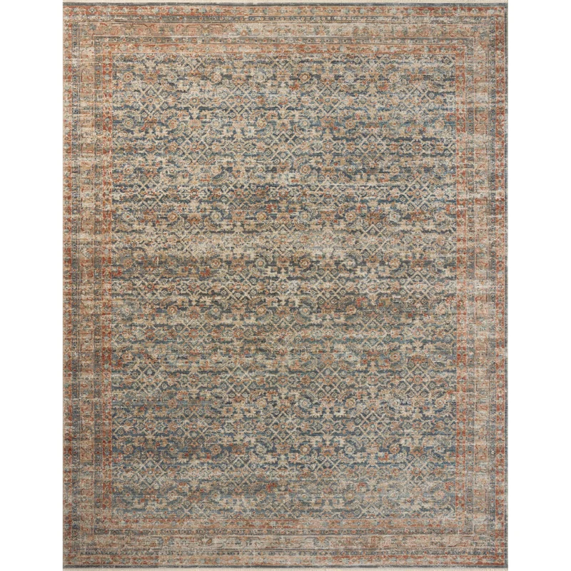 Heritage HER-12 Blue / Rust Area Rug 15' W X 15' L Square