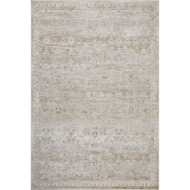 Tabitha TAI-03 Ivory / Khaki Area Rug 7'-10" W X 10' L Rectangle