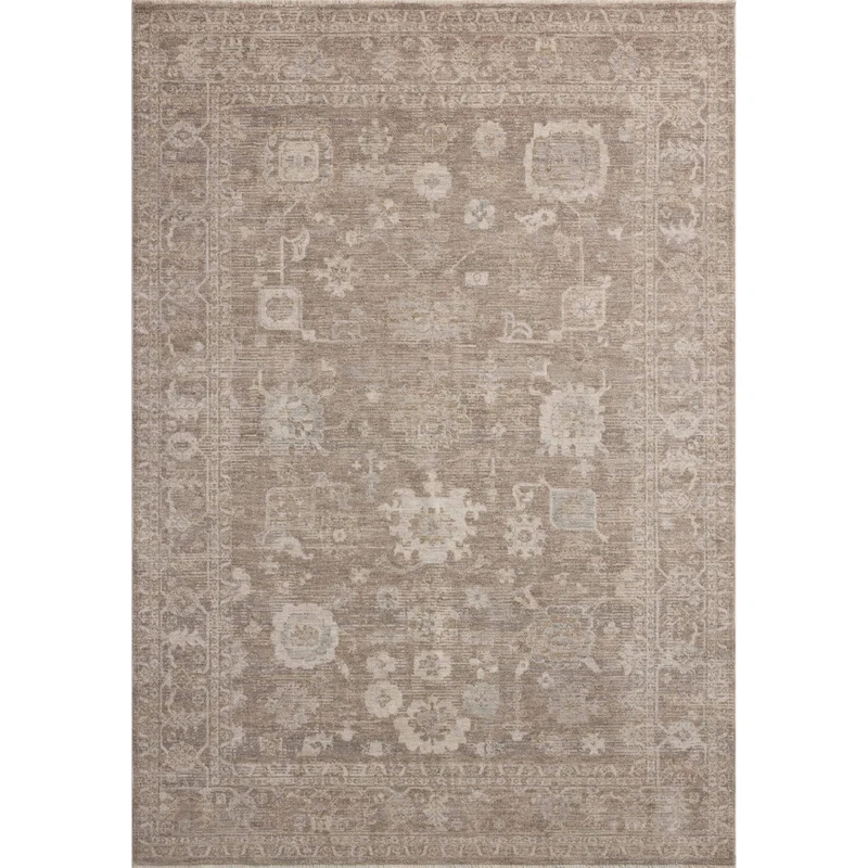 Louisa LOI-03 Taupe / Ivory Area Rug 2'-3" W X 3'-10" L Rectangle