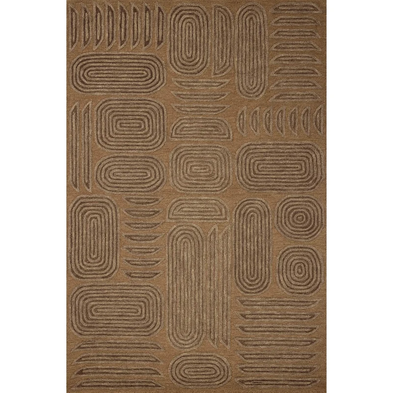 Madi MDX-03 Mocha / Cocoa Area Rug 3'-6" W X 5'-6" L Rectangle
