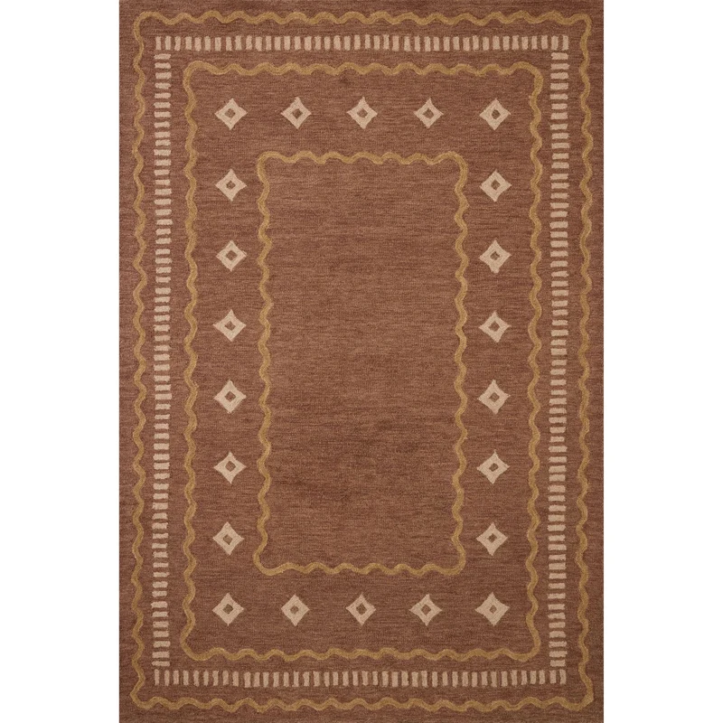 Alfie ALF-03 Clay / Spice Area Rug 2'-6" W X 7'-6" L Runner